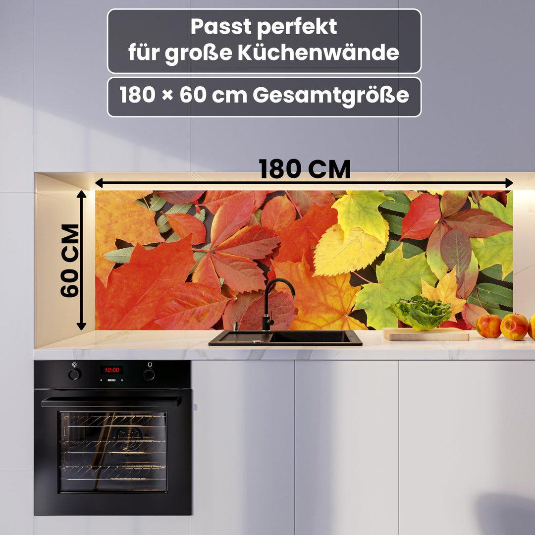 Küchenrückwand Klebefolie Blätter-Motiv selbstklebend 180x60 cm - Bild 5