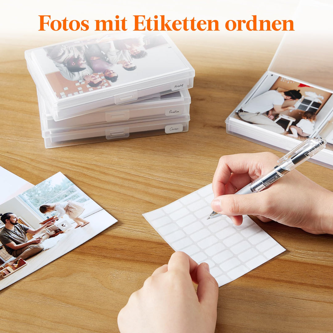 Foto-Aufbewahrungsbox transparent 18 Fächer für 10x15 cm Fotos, 2er-Set - Bild 6