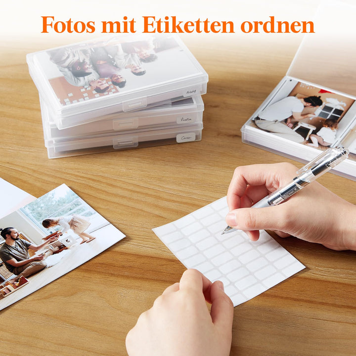 Foto-Aufbewahrungsbox transparent 18 Fächer für 10x15 cm Fotos, 2er-Set - Bild 6