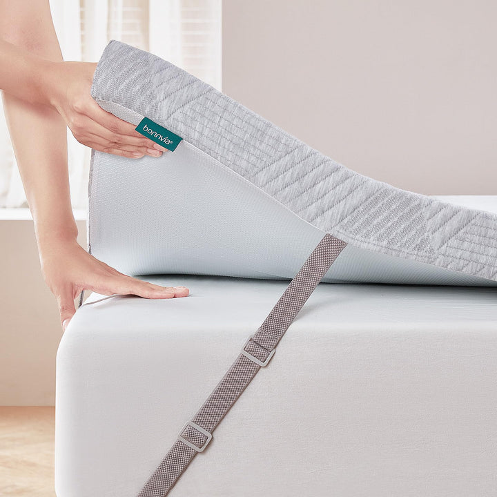 Matratzentopper 180x200 cm H3/H4 Memory Foam 7 cm mit Bambusbezug