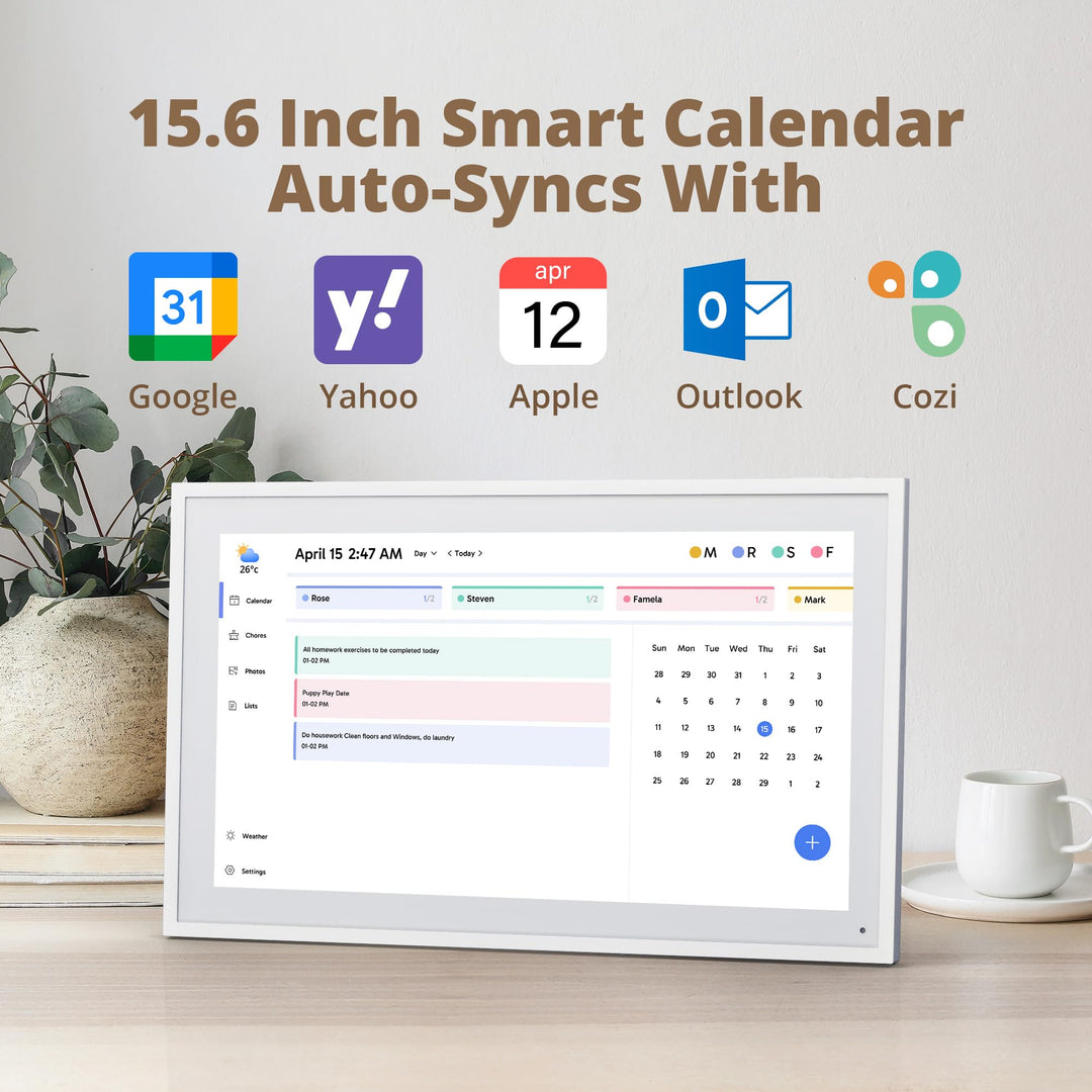 Digitaler Wandkalender 15,6 Zoll Touchscreen Familienplaner 32GB - Bild 3