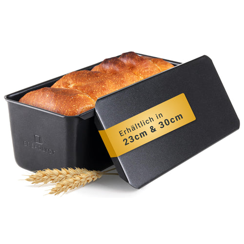 Brotbackform mit Deckel Kohlenstoffstahl Antihaft 30x11x10 cm