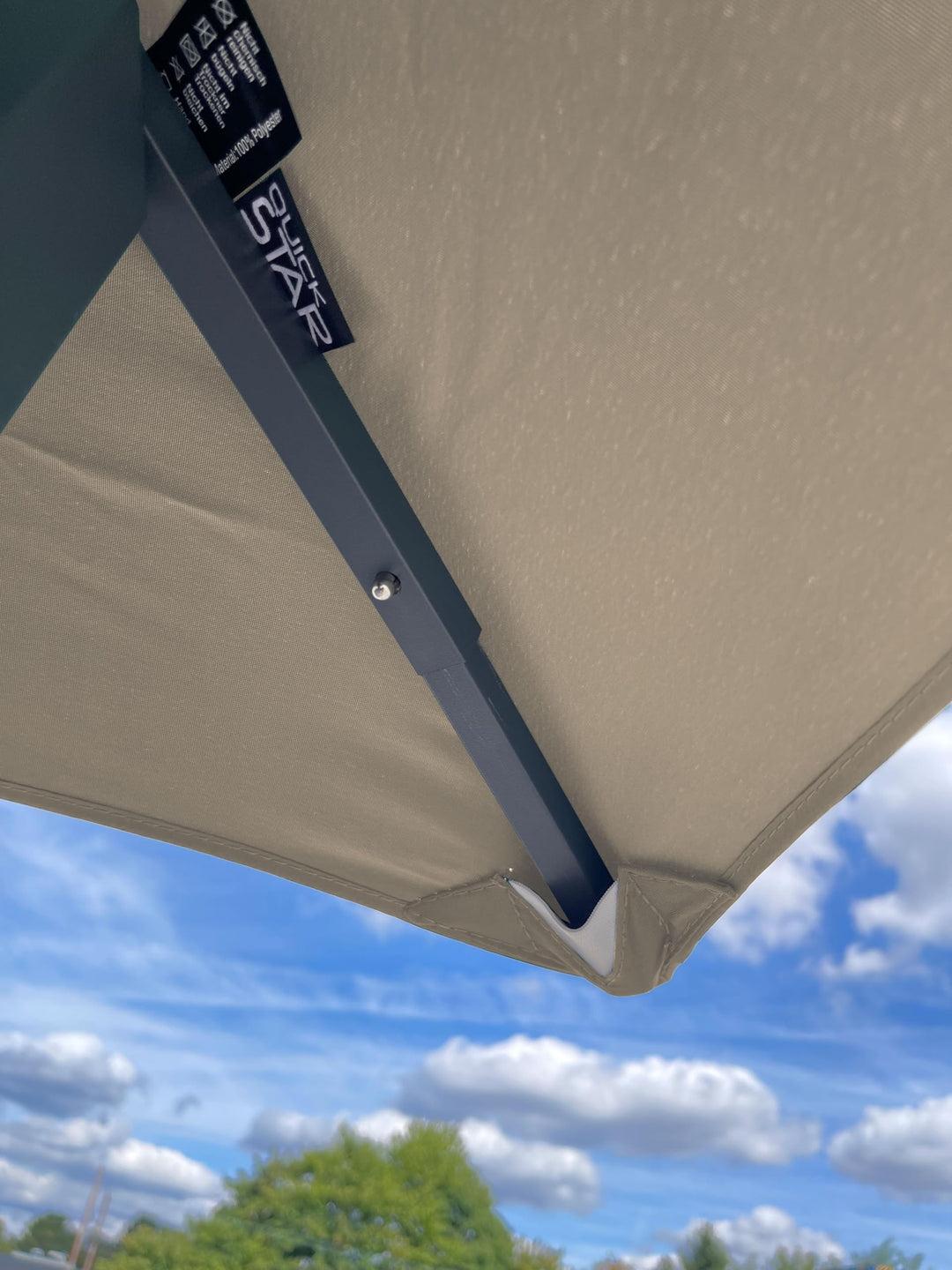 Pavillon Ersatzdach 3x3m Polyester wasserabweisend Sand/Beige - Bild 6