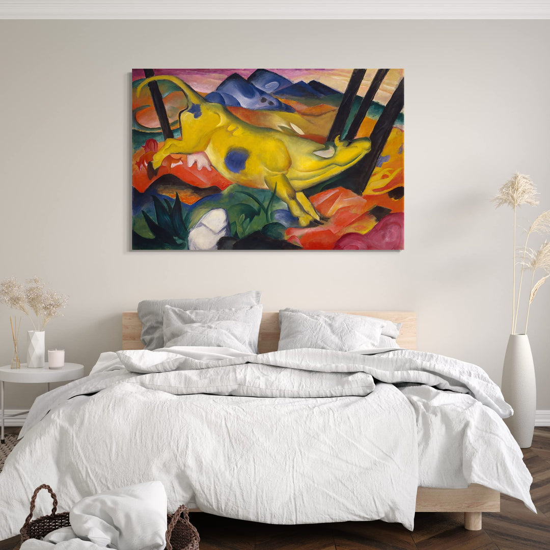 Leinwandbild Franz Marc Gelbe Kuh 1911 Kunstdruck 80x60 cm - Bild 6