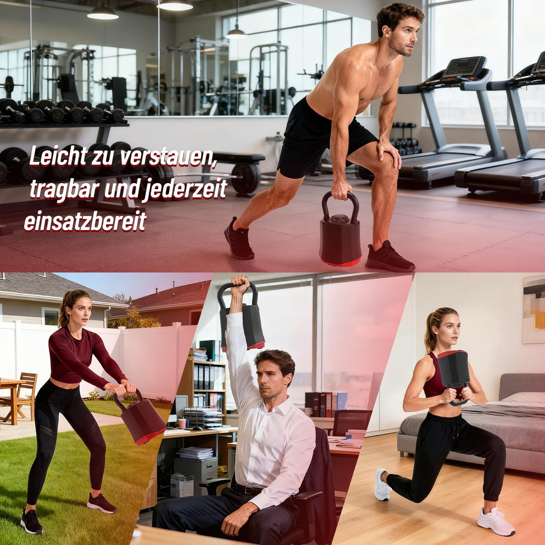 Verstellbare Kettlebell 6-in-1 Stahl 3–18 kg für Home Gym - Bild 6