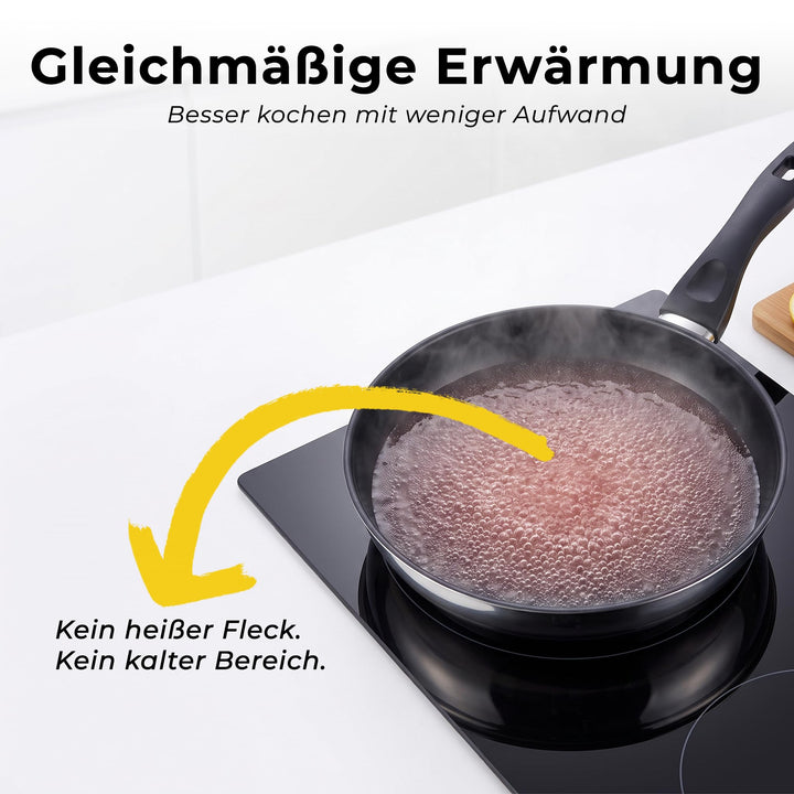Bratpfanne 28 cm Induktion Antihaft Greblon C3+ PFOA-frei - Bild 6