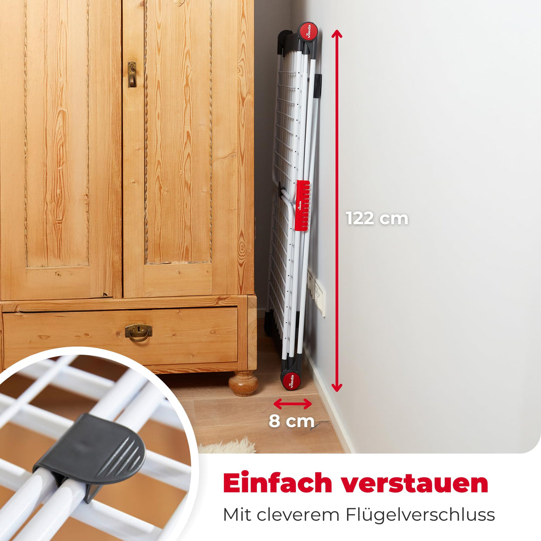 Wäscheständer ausziehbar 30m XXL-Leinen mit Flügeln klappbar - Bild 7
