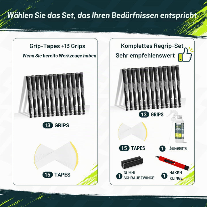 Golfgriffe Gummi 13er-Set mit Regripping-Kit Standard weiss - Bild 5
