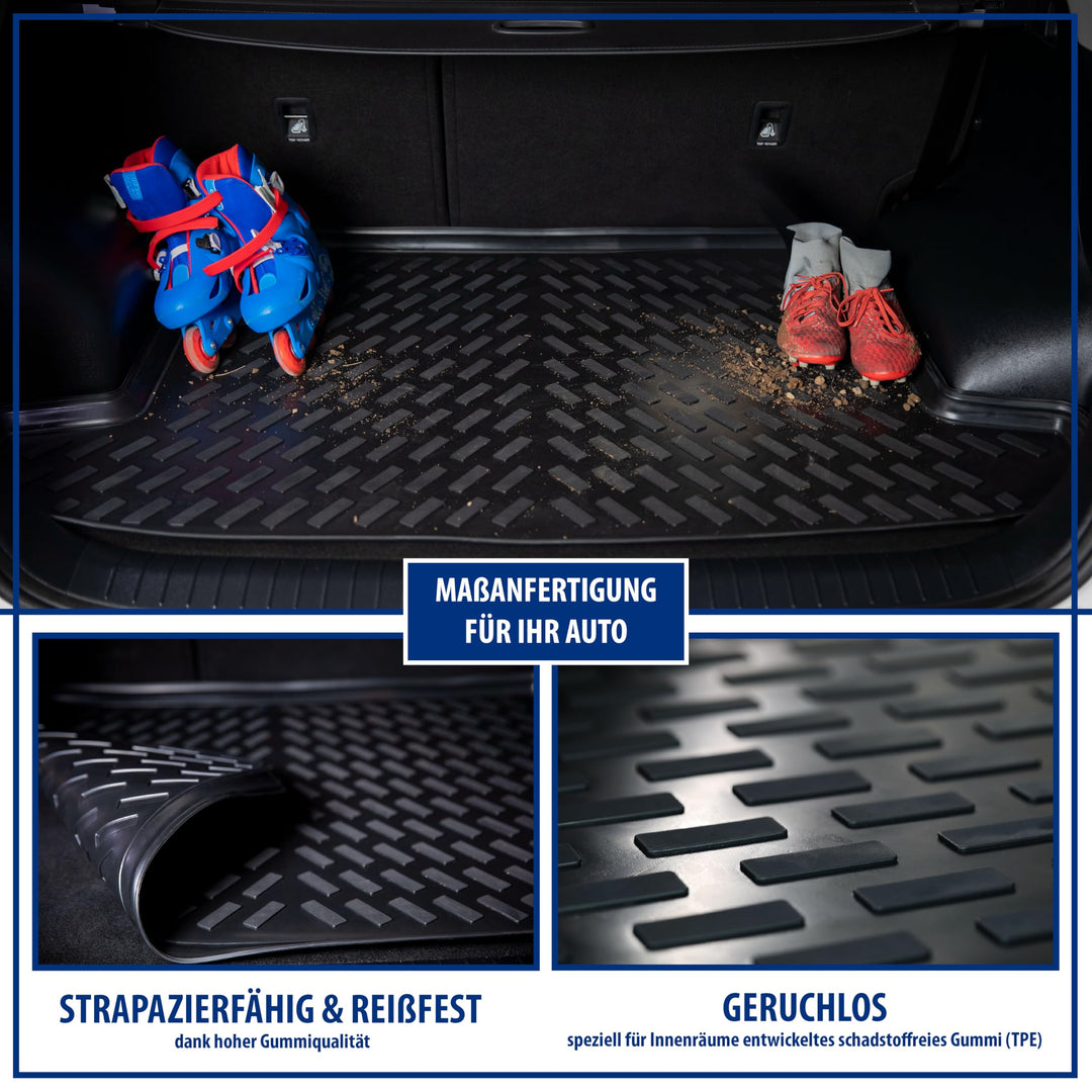 Gummimatten &amp; Kofferraumwanne Set VW Caddy 5 ab 2020 TPE 5cm Rand - Bild 3