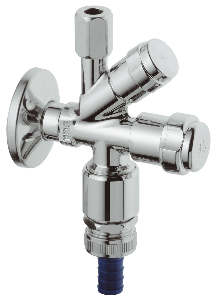 Kombi-Eckventil 1/2" Chrom Absperrventil für Bad und Küche