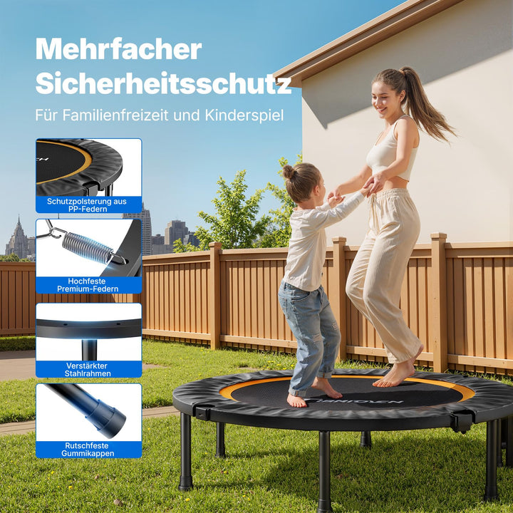 Fitness Trampolin faltbar 102/122 cm bis 150 kg leise - Bild 4