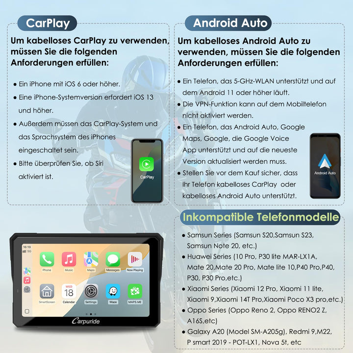 Motorrad CarPlay Bildschirm für BMW R1200GS R1250GS S1000XR R1300GS Wonder Wheel - Bild 9