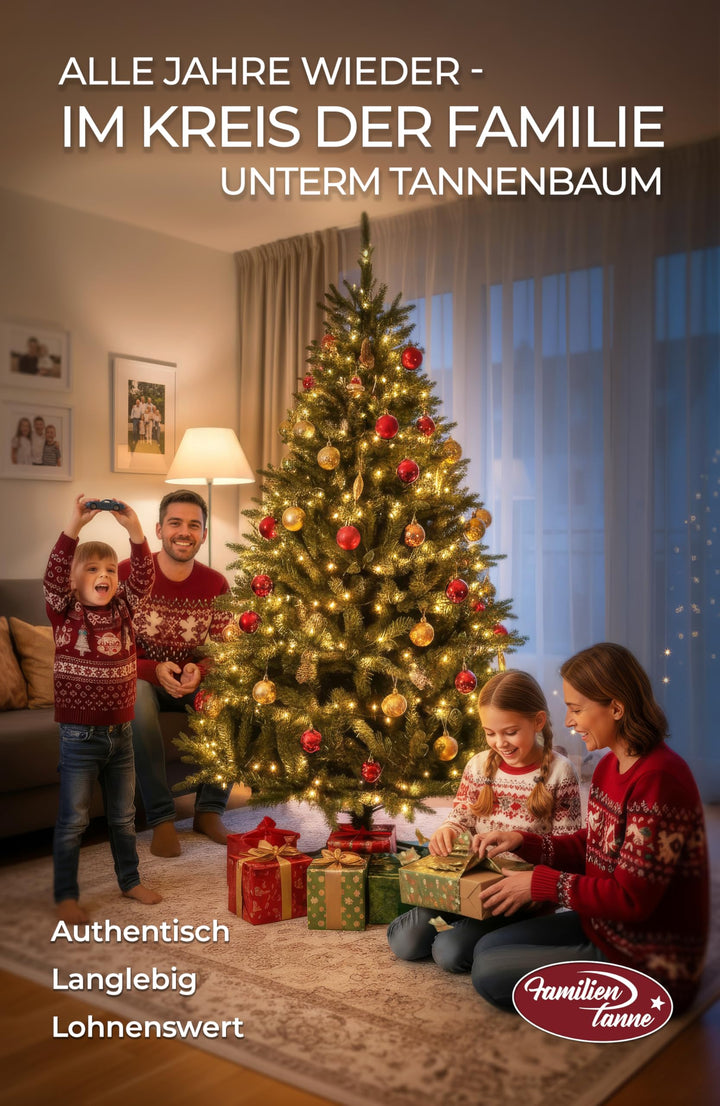 Künstlicher Weihnachtsbaum 175 cm Nordmanntanne PE-Spitzen mit Holzständer - Bild 2