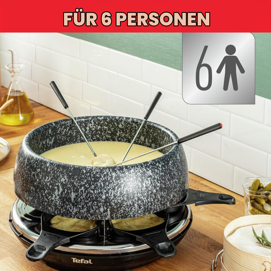 Raclette &amp; Fondue Set 6-in-1 für 6 Personen mit Steinoptik 850W - Bild 4