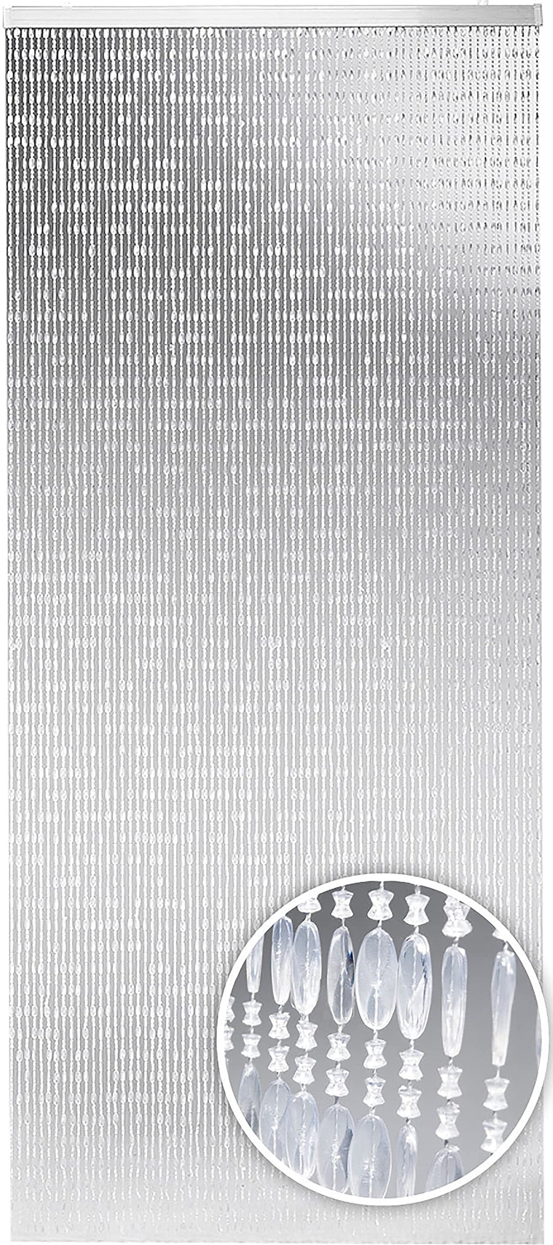 Perlenvorhang Kunststoff transparent 90x200 cm Insekten- und Sichtschutz