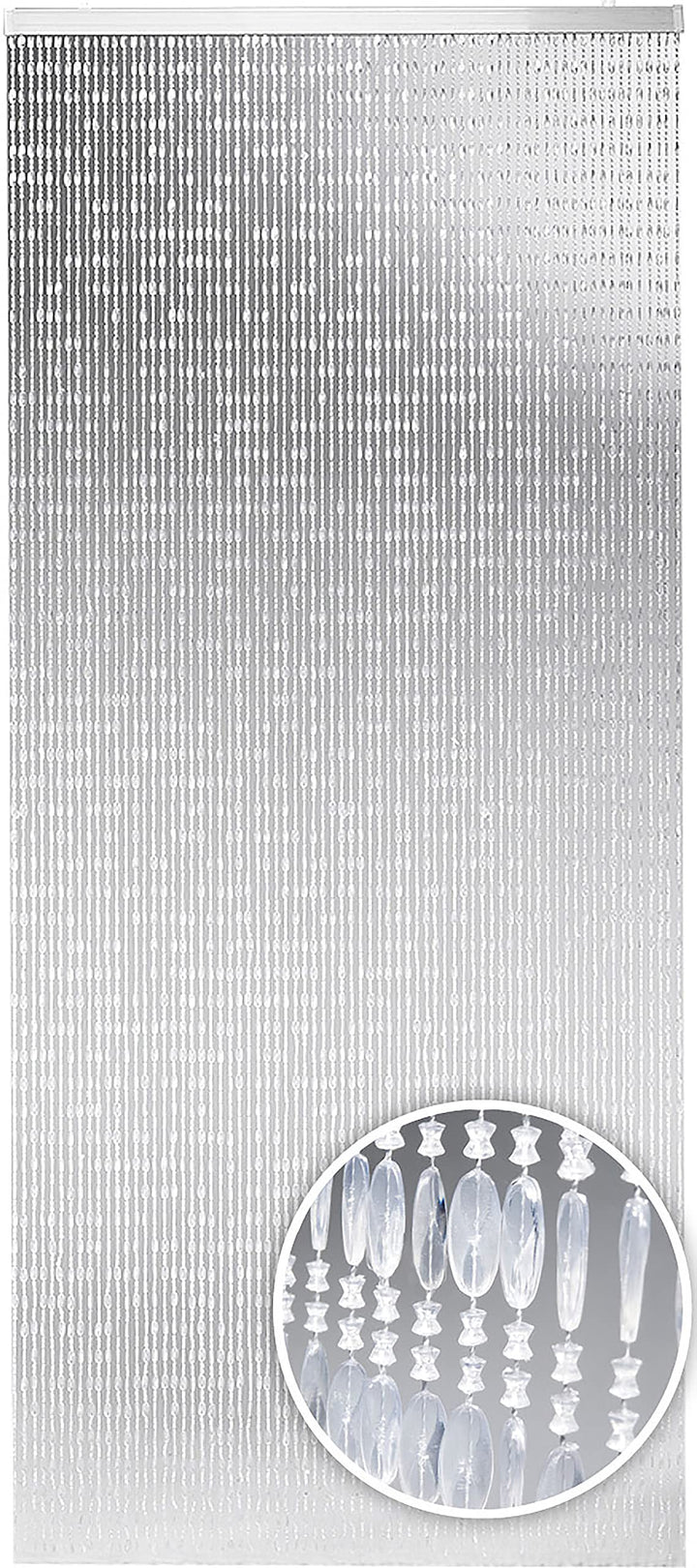 Perlenvorhang Kunststoff transparent 90x200 cm Insekten- und Sichtschutz
