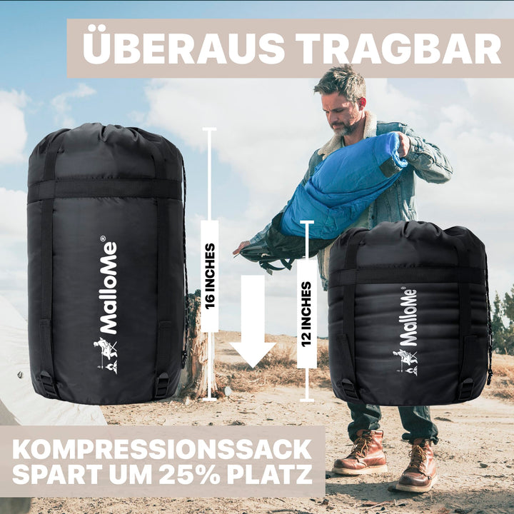 Schlafsack 3 Jahreszeiten 10–25°C für Camping und Wandern - Bild 6