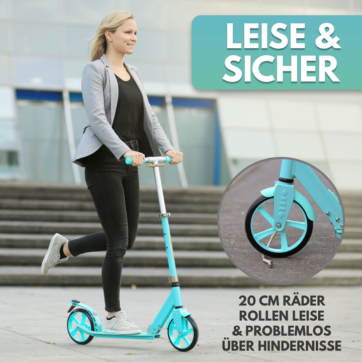 Faltbarer Kinderscooter mit grossen Rädern höhenverstellbar bis 100 kg - Bild 7