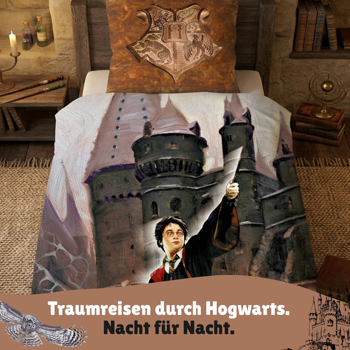 Fleece Bettwäsche-Set 2-teilig Harry Potter Wendemotiv 135x200 - Bild 3