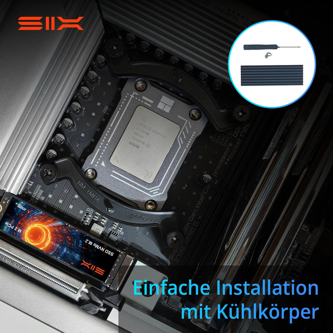 NVMe M.2 SSD PCIe 4.0 1TB 2280 mit Heatsink für PS5 PC Laptop - Bild 7