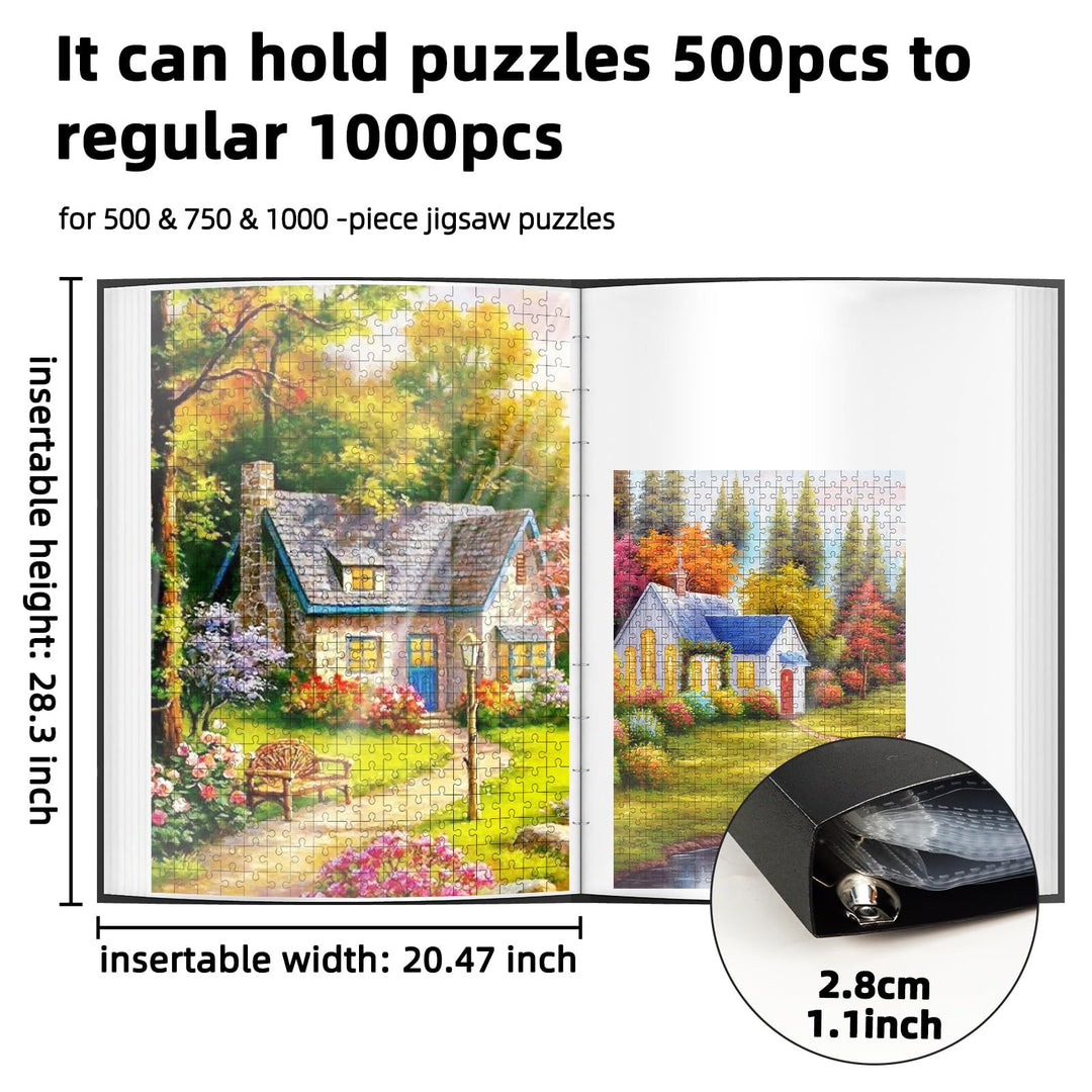 Puzzle Aufbewahrungsmappe 1000 Teile mit 25 Fächern Schwarz - Bild 2