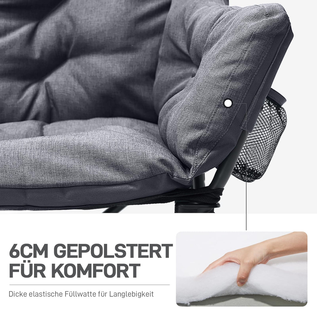 Campingsofa faltbar 2-Personen 145cm 400kg Tragkraft gepolstert - Bild 6