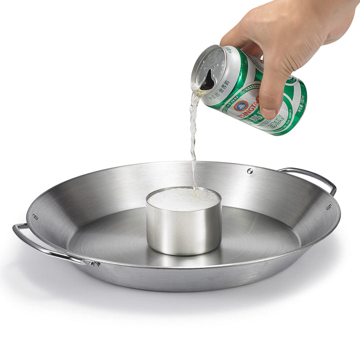 Hähnchenbräter Edelstahl mit Beilagenschale für Grill &amp; Backofen - Bild 4