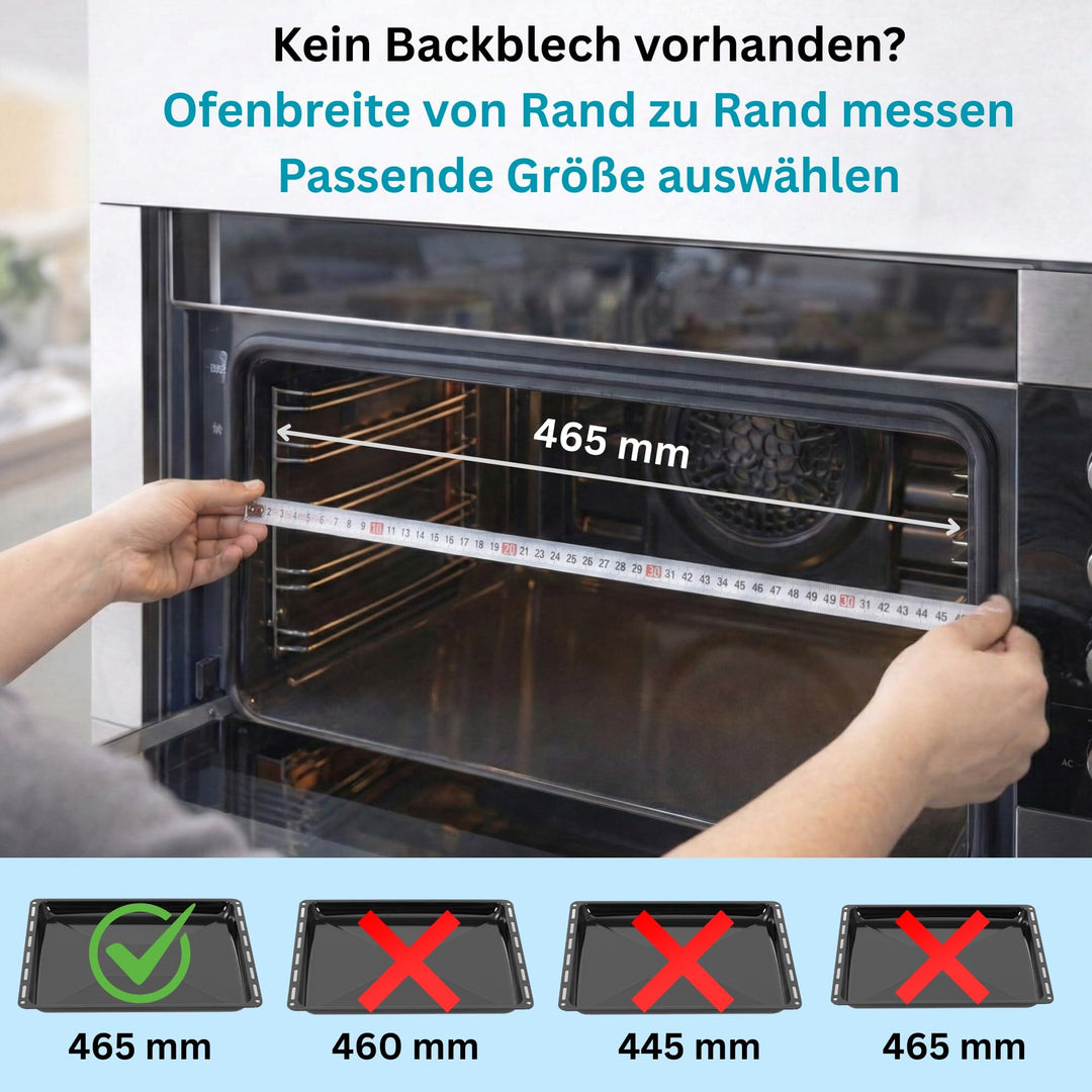 Backblech 2er Set emailliert 46,5x37x3 cm für Siemens Bosch Neff - Bild 3