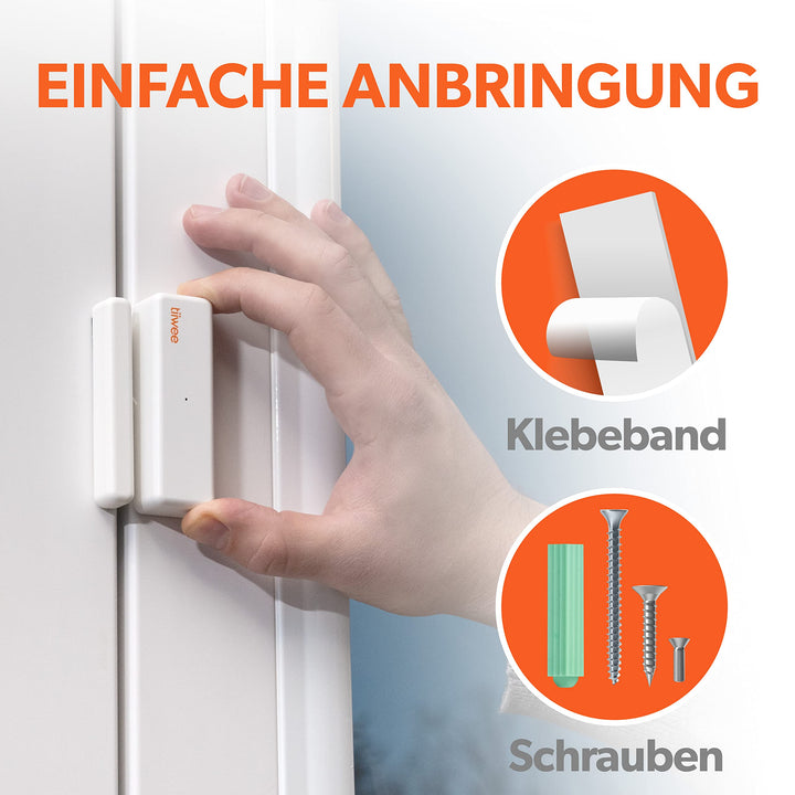 Alarmanlage Tür Fenster 120dB Set mit 4 Sensoren &amp; 2 Fernbedienungen - Bild 6