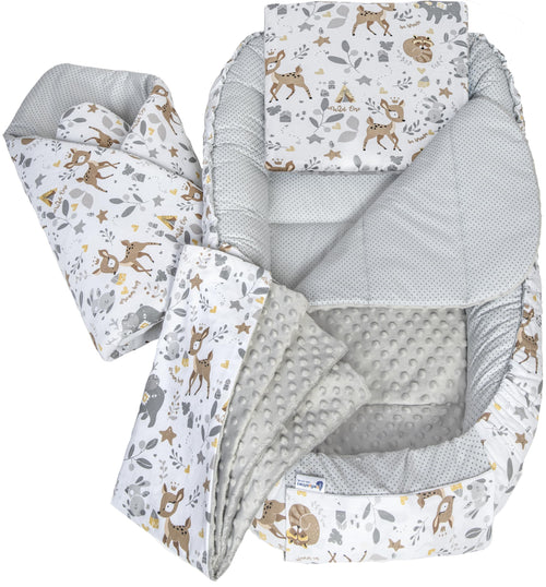 Babynest Nestchen Set 100x60x15 cm mit herausnehmbarem Einsatz