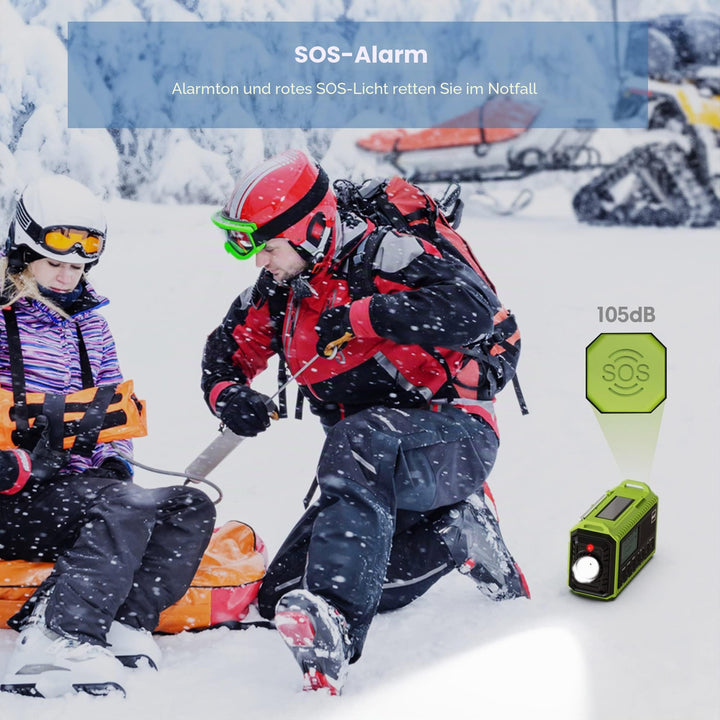Kurbelradio DAB+ Solar mit 5000mAh Akku, LED-Licht &amp; SOS-Alarm - Bild 7