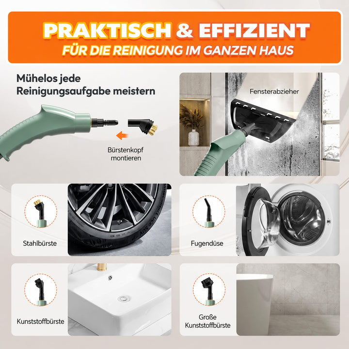 Handdampfreiniger 1,1L Wassertank 3 bar 105°C chemikalienfrei - Bild 5