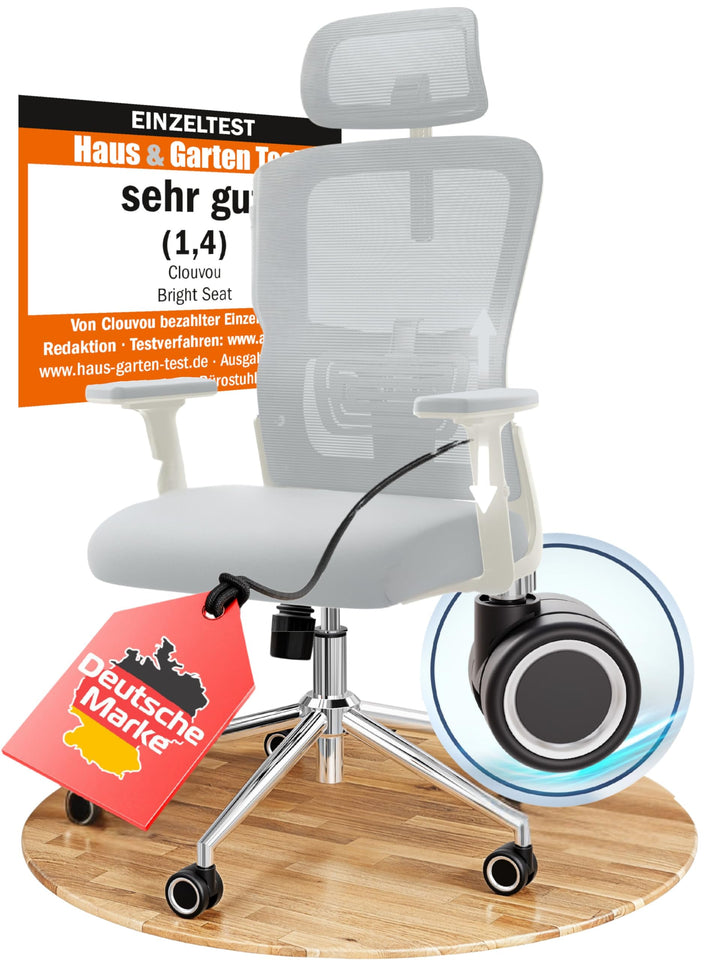 Bürostuhl Ergonomisch Mesh 135° Wippmechanik bis 190 cm