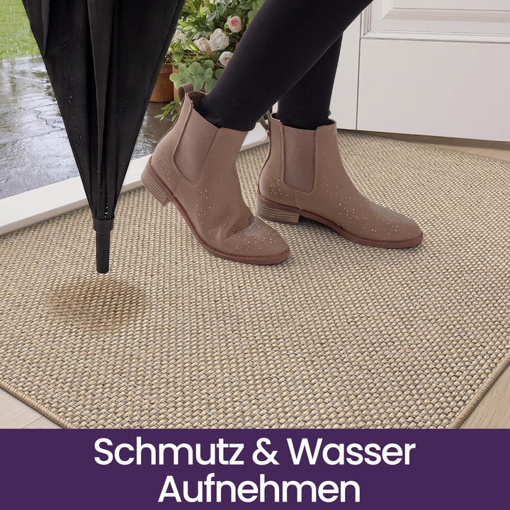 Schmutzfangmatte Innen 90x140 cm Polyester rutschfest Beige - Bild 5