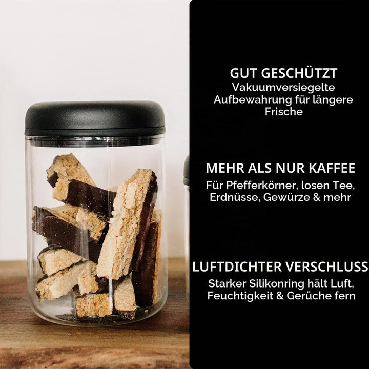 Vakuumkanister Klarglas 1,2 L für Kaffee &amp; Lebensmittel - Bild 3