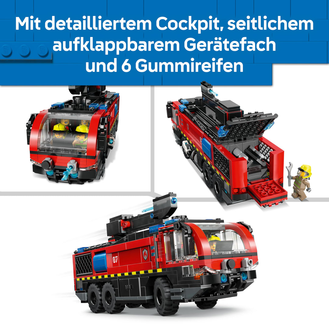 Flughafenlöschfahrzeug Bauset 691 Teile mit 4 Minifiguren ab 7 Jahre - Bild 3
