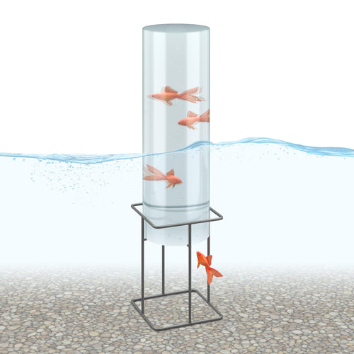 Fischsäule Gartenteich Acryl 61,5 cm Teichdekoration transparent