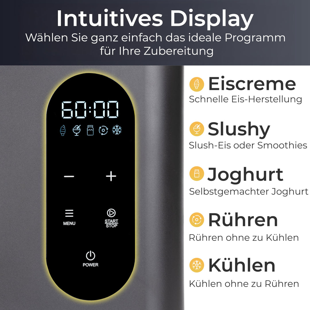 Eismaschine 3-in-1 Slush Frozen Yogurt Sorbet 1,5 L 150 W Schwarz - Bild 4