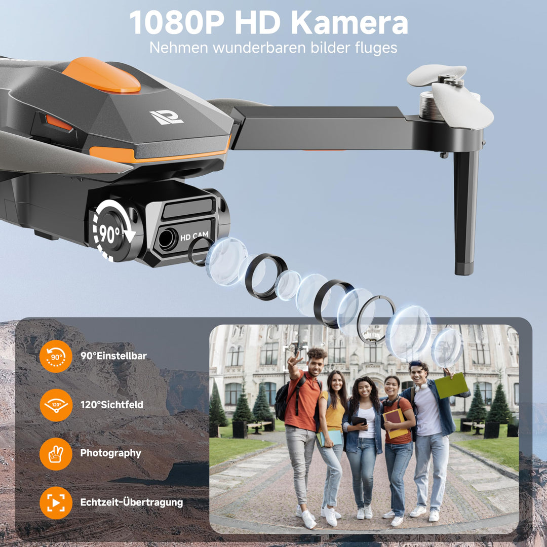 Drohne mit Kamera 1080P FPV bürstenloser Motor unter 250g - Bild 3