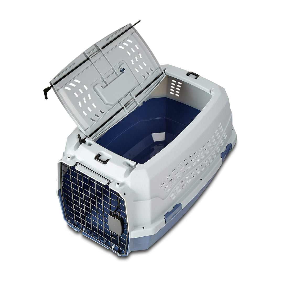 Hundebox zweitürig mit Belüftung 58x38x33 cm Blau - Bild 9
