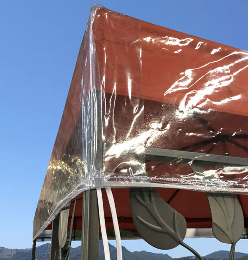 Pavillon Schutzhaube 3x3m Transparent Wasserdicht PVC