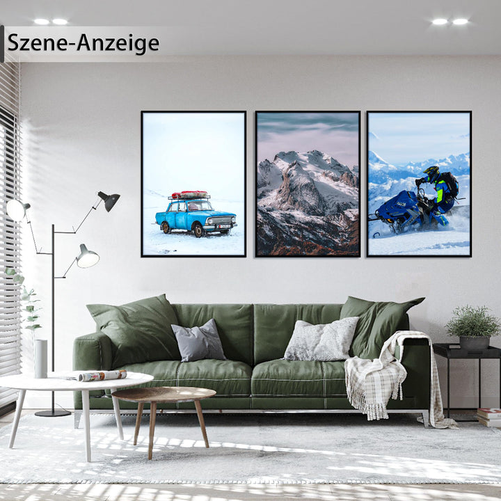Bilderrahmen 50x70 cm Schwarz 3er-Set MDF mit Plexiglasscheibe - Bild 6