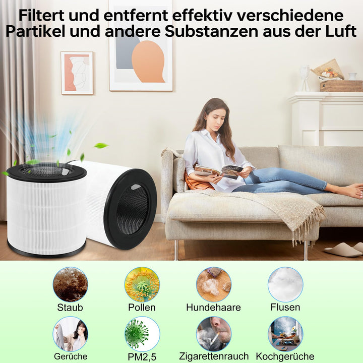 Luftreiniger Ersatzfilter für Philips 800 Serie 2er-Set HEPA Aktivkohle - Bild 4