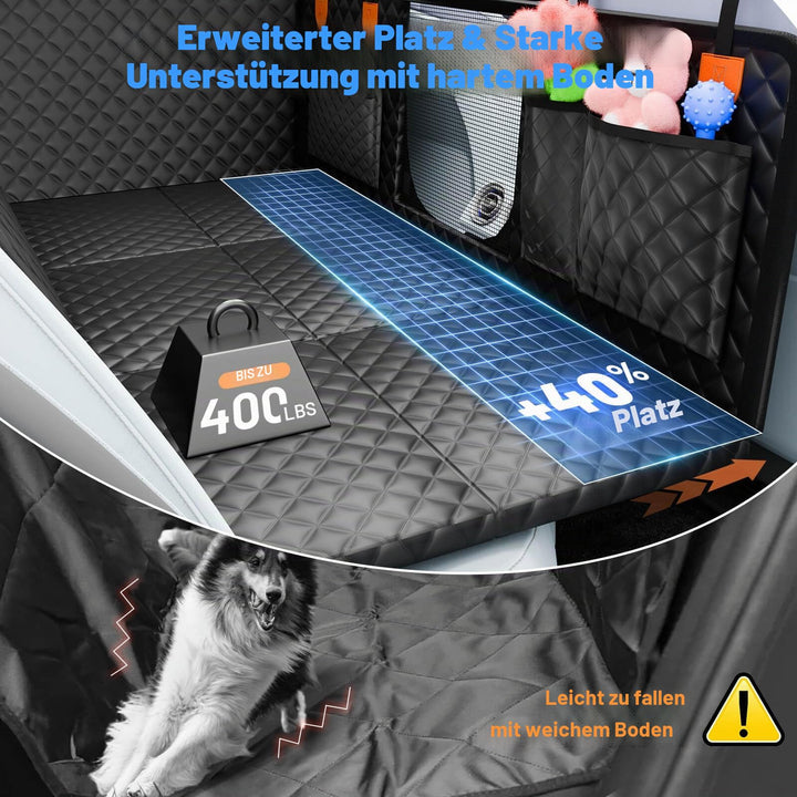 Hundedecke Auto Rücksitz mit Hartboden Seitenschutz 131x62cm - Bild 2