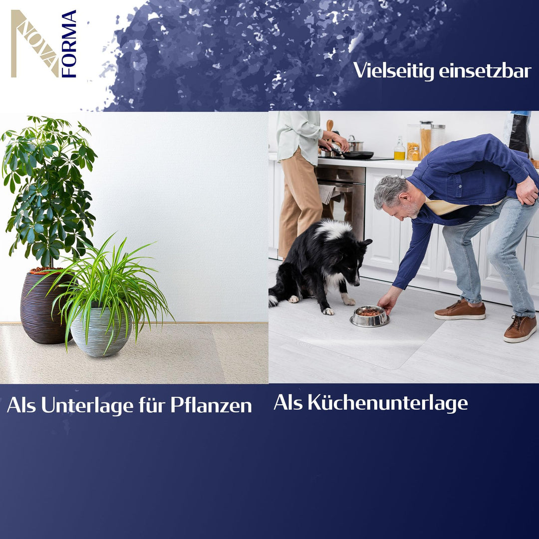 Bodenschutzmatte PET transparent 120x150 cm für Hartböden - Bild 5