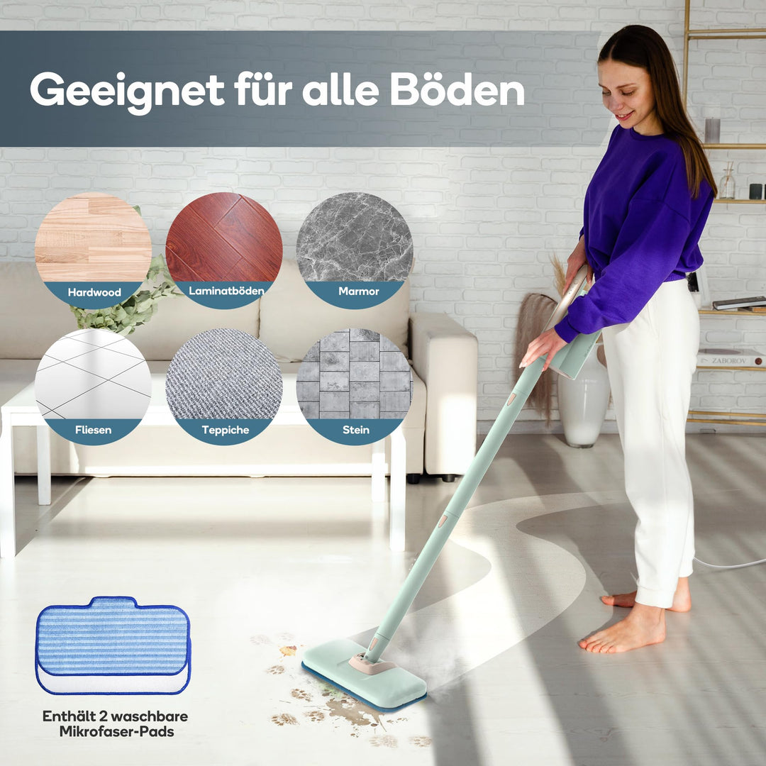 Dampfreiniger 2-in-1 mit Handgerät 1200W 3 Modi für Böden und Fugen - Bild 6