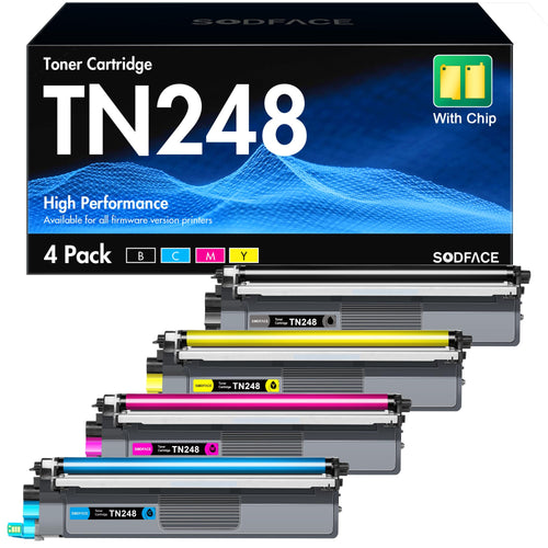Toner-Set kompatibel TN248 4-farbig CMYK 1.000 Seiten für Brother
