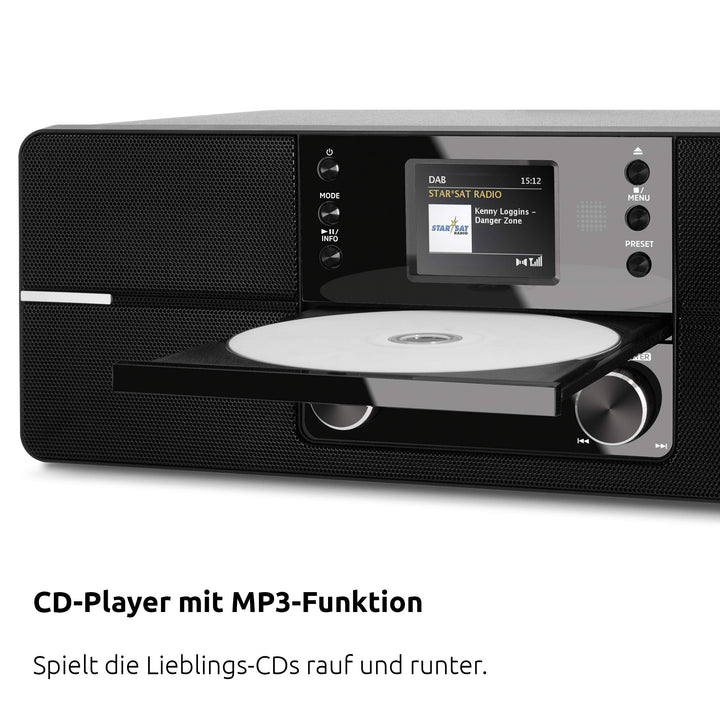 DAB+ Kompaktanlage mit CD-Player Bluetooth 10W Farbdisplay Wecker - Bild 6