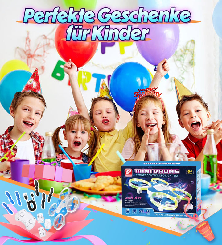 Mini Drohne für Kinder 6-16 Jahre mit LED-Licht 3 Akkus 30 Min Flugzeit - Bild 7