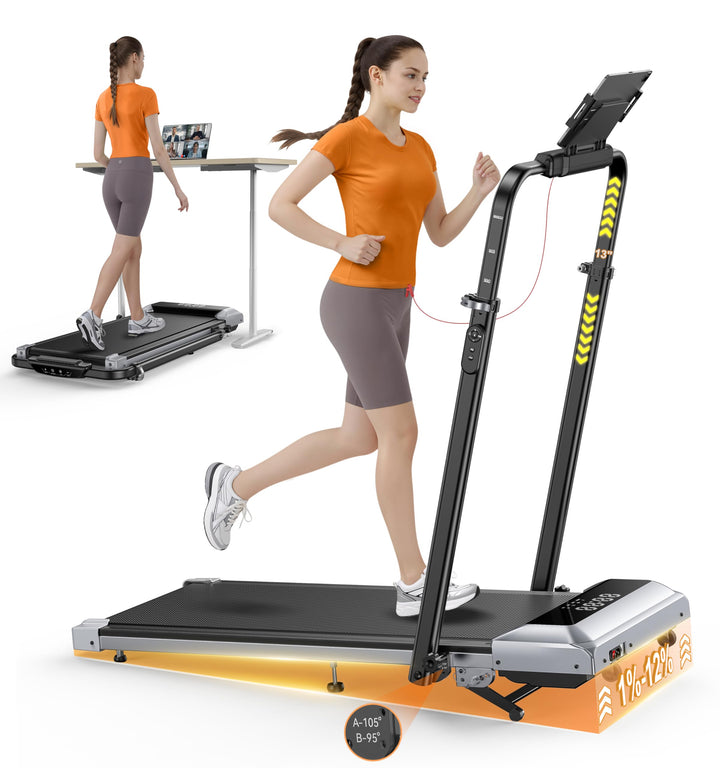 Laufband klappbar 12% Steigung 12km/h mit App 2.5HP Motor